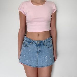 Zara Denim Mini Skirt Skort